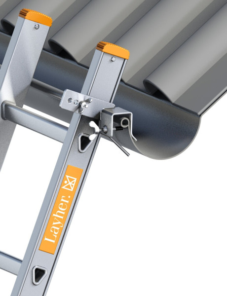 Layher Leitersicherung Dachrinne