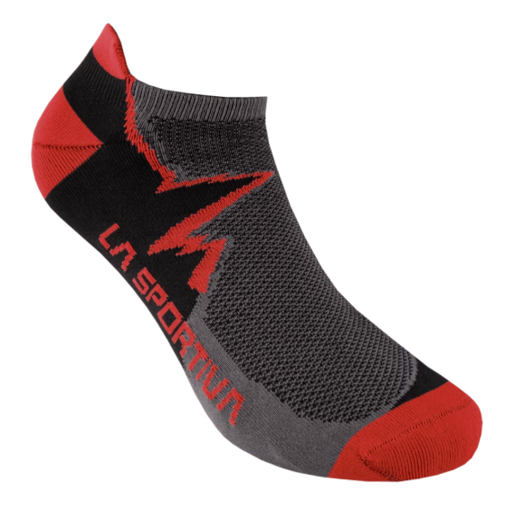 La Sportiva Climbing Socks - Klettersocken Carbon/Mountain Red